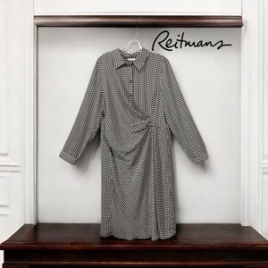 NWOT, Reitmans, Geometric Black & White Maxi Dress, XL